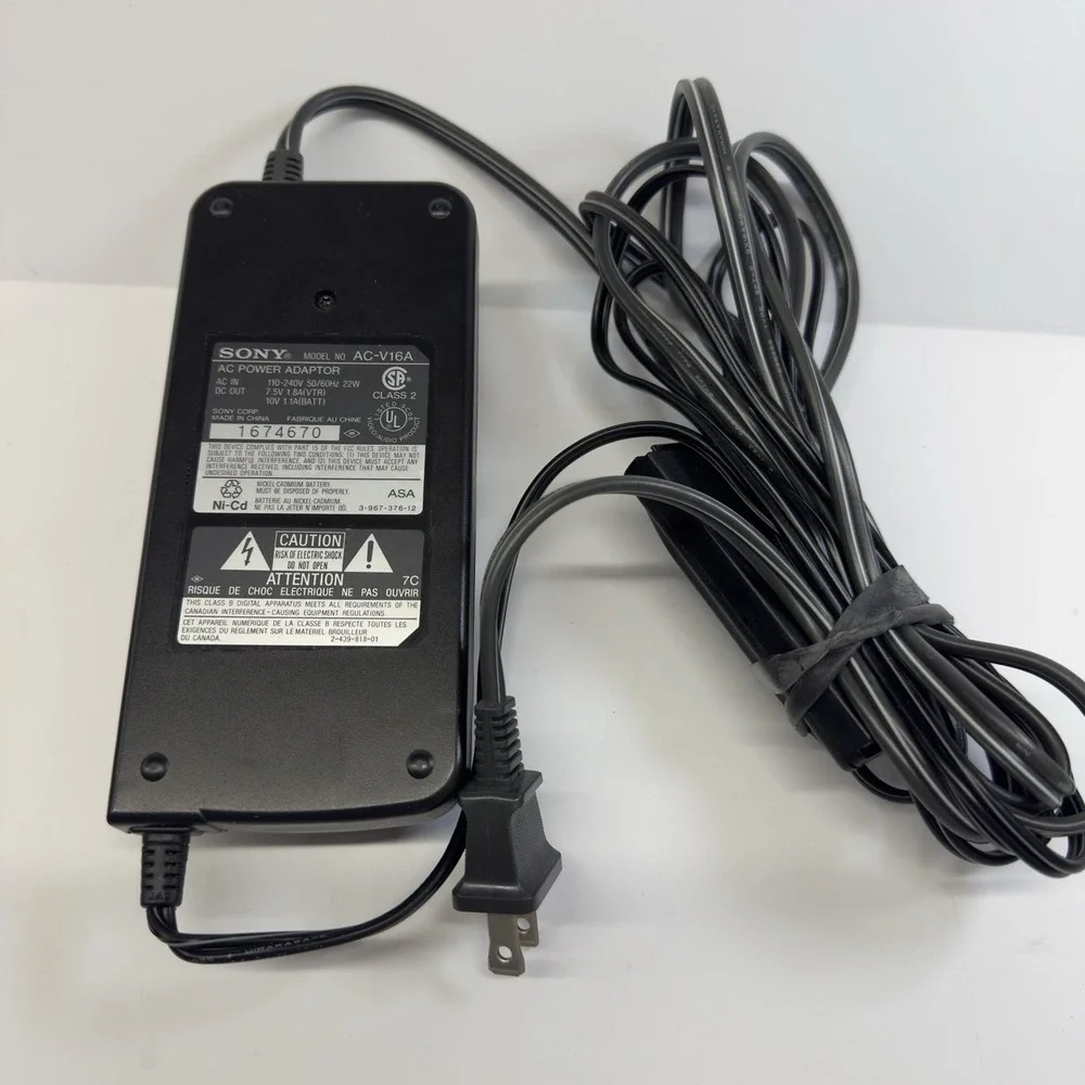 Sony AC-V16A Genuine Battery Charger Power Adapter Handycam Camcorder